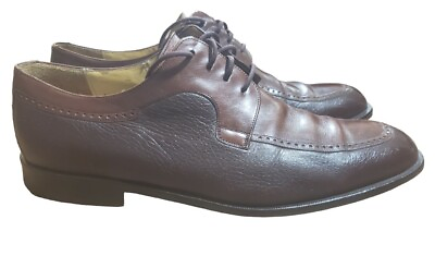 #ad Mens MEZLAN Brown Leather Oxfords Shoes Sz. 11 M Lace Up Double Textured $37.50