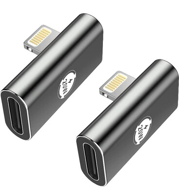 2Pack USB C to Lightning Charging Adapter Type C Male to Female Lightning 20W $9.89