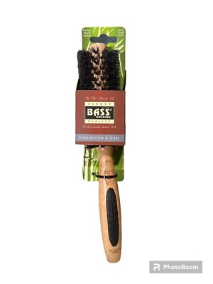 #ad Bass Brushes Brush Small Round 100% Wild Boar Bristles Short Hair Styles $13.99