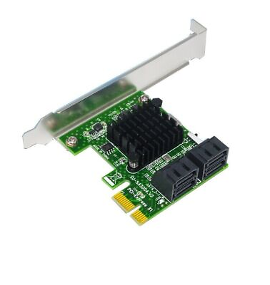 #ad PCIe PCI Express to 6G SATA3.0 4 Port SATA III Expansion Controller Card Adapter $14.98