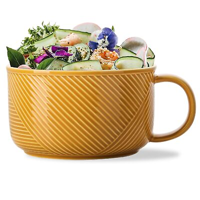 #ad Oversized Soup Bowl with Handle 38 oz Microwave Safe Ceramic Mug Large Wi... $35.57