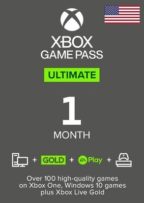 #ad XBOX GAME PASS ULTIMATE 1 MONTH amp; GOLD LIVE USA REGION CODE $7.99