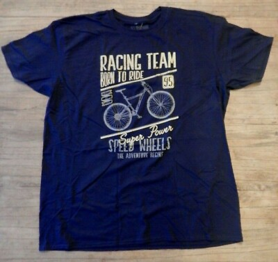 #ad #ad T Shirt quot; RACING TEAM BORN TO RIDE 95 SUPER POWER quot; Cycling Retro UK XXL 2XL GBP 10.95