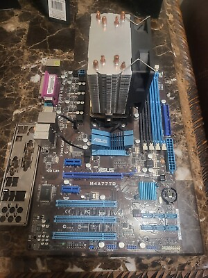 #ad Amd motherboard with Processor and CPU fan as is $20.00