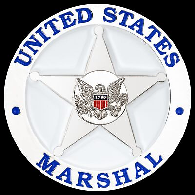 #ad United States Marshal Silver 3D Challenge Coin $16.45