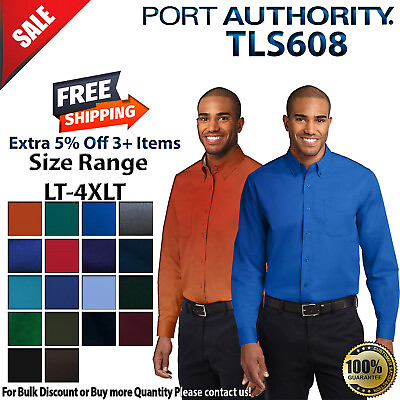 #ad Port Authority TLS608 Mens Big amp; Tall Long Sleeve Easy Care Dress Shirt $29.76