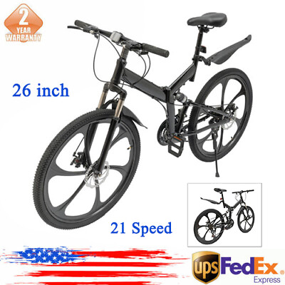#ad #ad 26 in 21 Speed Mountain Bike Full Suspension Bikes Unisex Bicycle MTB Disc Brake $239.40