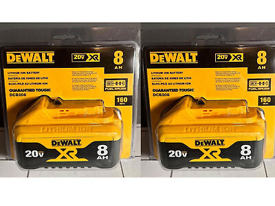 #ad 2 PACK DeWalt DCB208 20V MAX XR 8.0 AH Compact Lithium Ion Power Tool Battery $118.99