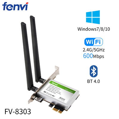 #ad #ad Desktop PC PCI E WiFi Bluetooth Card 600Mbps Dual Band Wireless Network Adapter $11.89