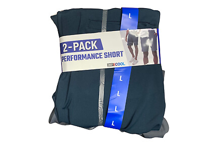 #ad 32° Degrees Cool Performance Active Short 2Pk Larg Gray Blue Stretch Breathable $15.00