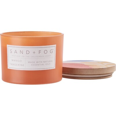 #ad Sand amp; Fog Mango Tangerine Candle 12oz Soy Wax Cotton Wicks 36 Hr Burn Time $13.95