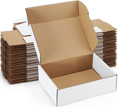 #ad Shipping Boxes 7X5X2 Inches White Small Mailing Boxes 25 Pack Cardboard Corrugat $22.22