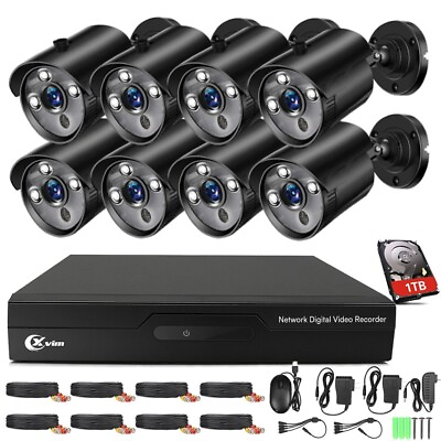 #ad XVIM 8CH DVR 1080P Outdoor Security Camera System Kit IR night owl 8 Camera CCTV $189.99