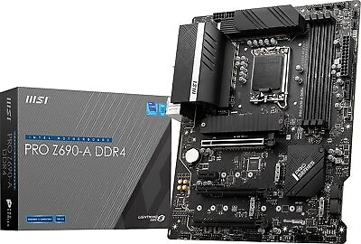 MSI PRO Z690 A DDR4 ProSeries Motherboard ATX LGA 1700 Socket DDR4 PCIe 4 $151.05