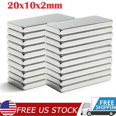 #ad 5 25 50 100pcs Super Strong Magnets Block Fridge Rare Earth Neodymium 20x10x2mm $6.49