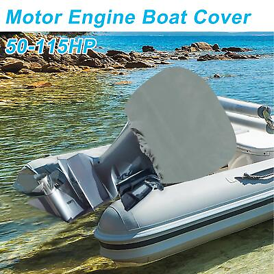 #ad 600D Outboard Boat Motor Covers for Yamaha for Mercury for 50 115HP Gray AU $32.28