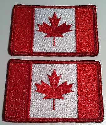 #ad 2 CANADA Flag Patch with VELCRO® brand fastener Military Tactical Emblem $12.73