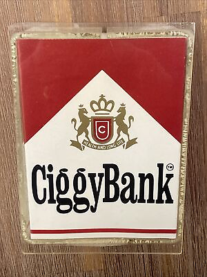 #ad Vintage Cigarette CIGGY Bank 1978 Stop Smoking Save Money Rare Two’s Company $9.99