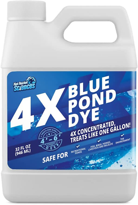 #ad 4X Blue Pond Dye Transforms Murky Brown Water to Natural Blue Color Super $34.90