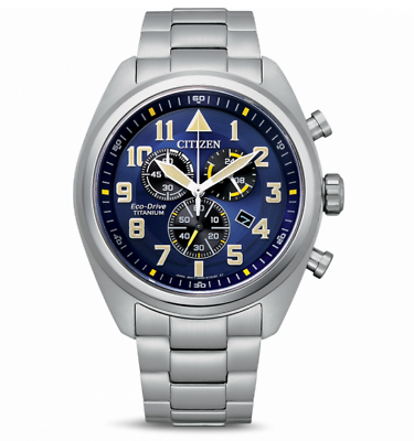 #ad Citizen Chronograph Super Titanium Garrison AT2480 57L Eco Drive Sapphire Watch $249.99