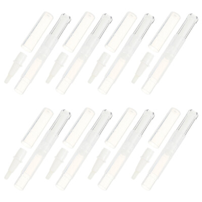 #ad 10PCS Empty Pens Transparent Nail Cuticle Oil Pen Empty Lip Gloss Tubes 3ML $10.73