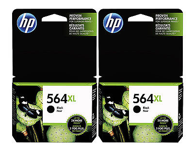 #ad GENUINE NEW HP 564XL CN684WN Black Ink Cartridge 2 Pack $20.99