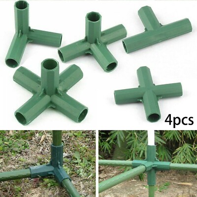 #ad Plastic Structure Connector Outdoor Garden Greenhouse Pole Joint Adapter Replace $14.09
