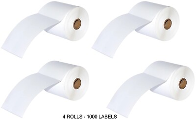 #ad 4 Rolls 4x6 Direct Thermal Shipping Labels 250 Per Roll 1000 labels $14.67