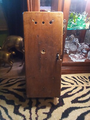 #ad Antique wooden phone box folk artshelves addedprimitive $75.00