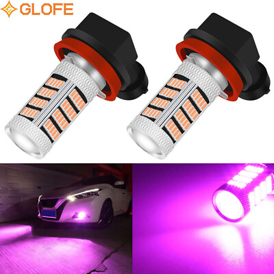 #ad GLOFE Lighting H8 92 LED Cornering Light Fog Light Replacement Bulb Pink Purple $15.78