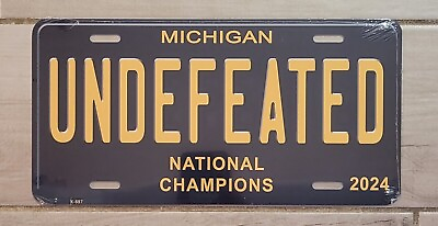 #ad University Of Michigan UNDEFEATED License Plate 2024 $11.95