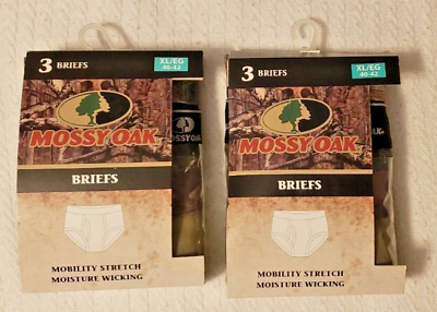 #ad Mossy Oak Mens Briefs Size XL 40 42 Camouflage 3 Pair Underwear 2 Pack Combo $36.99