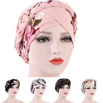 #ad Women Ladies Hair Loss Scarf Cancer Chemo Cap Muslim Turban Hat Hijab Head Wrap $7.34