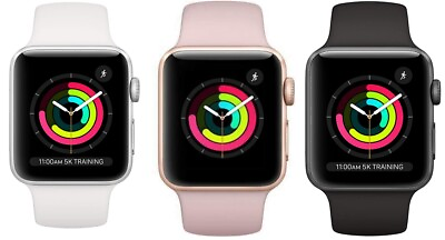 #ad Apple Watch Series 3 38mm 42mm GPS WiFi Bluetooth Gold Gray Silver Good $94.99