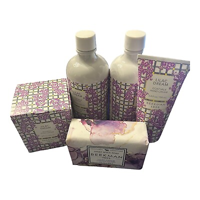 #ad Beekman 1802 Goat Milk 5 piece Bath amp; Body Collection Lilac Dream New Sealed $69.95