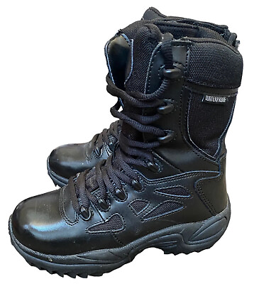 #ad Reebok Work Duty Rapid Response Tactical Boots Combat Women 5 Black Moto Leather $59.95