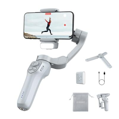 #ad 3 Axis Phone Gimbal with Adjustable Fill Lightï¼ŒGimbal Stabilizer for Smartpho $110.00