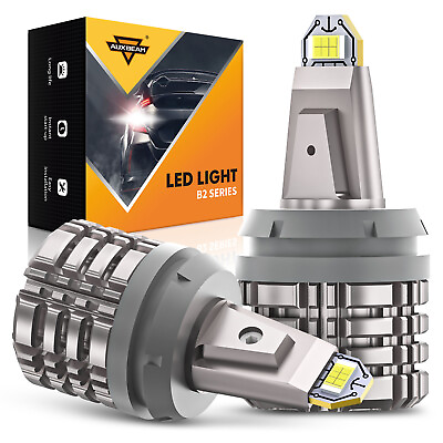 #ad AUXBEAM 3156 LED Rear Turn Signal Light Bulbs Anti Hyper Flash White 30W 3000LM $32.99