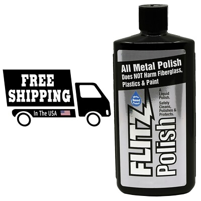 #ad FLITZ Metal Plastic amp; Fiberglass Polish 7.6oz 225ml Liquid Formula SEE VIDEO $16.79