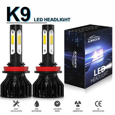 #ad AUIMSOCO 4 Sides H11 LED Headlights High or Low Beam Bulbs 30W 6000K White 2Pcs $29.99