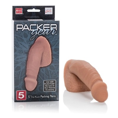 #ad Packer Gear Brown Packing Penis 5in Adult Couple Kinky Foreplay Dildo Sex Toy $16.95