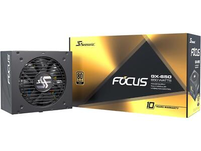 #ad #ad Seasonic FOCUS GX 650 650W 80 Gold Full Modular ATX Power Supply PSU Low N... $75.09