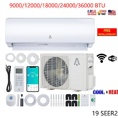 #ad 9000 12000 18000 24000 36000BTU Mini Split Air Conditioner Heat Ductless 19 Seer $503.49
