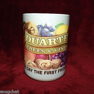 #ad Duarte Trees amp; Vines Mug Friend#x27;s Day the First Friday in May Fruits Nuts EUC $7.16
