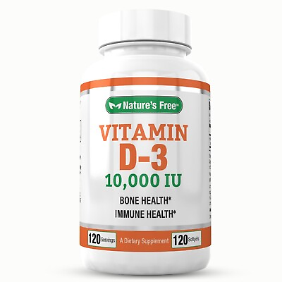 #ad Vitamin D3 10000 IU High Potency 120 Servings 120 Softgels 4 Months $13.95