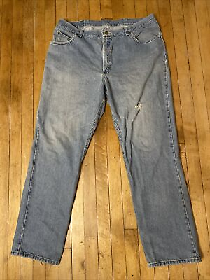 #ad Lee Riders Jeans Men’s 42x34 Distressed Riders Jean Co. Light Wash $17.95