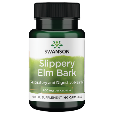#ad Swanson Slippery Elm Bark 400 mg 60 Caps $6.17