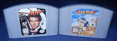 #ad Nintendo 64; Golden Eye 007 Star Wars Rogue Squadron Authentic Tested VG $56.00