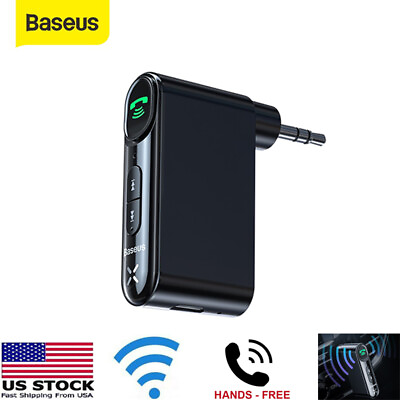 #ad Baseus Wireless Bluetooth 3.5mm AUX Audio Stereo Music Home Car Receiver Adapter $11.99