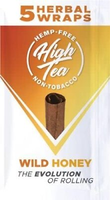 #ad High Tea Non Tobacco All Natural Herbal Smoking Wraps Wild Honey 25 Self... $10.99